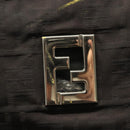 FENDI Zucca Canvas Hand Bag Black Silver Auth hk2785-18