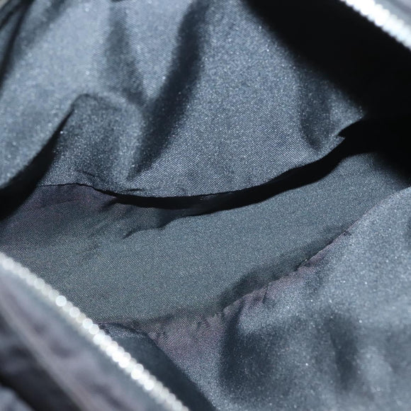 FENDI Zucca Canvas Hand Bag Black Silver Auth hk2785