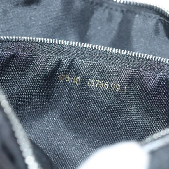 FENDI Zucca Canvas Hand Bag Black Silver Auth hk2785