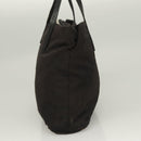 FENDI Zucca Canvas Hand Bag Black Silver Auth hk2785-4