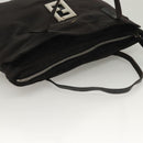 FENDI Zucca Canvas Hand Bag Black Silver Auth hk2785-6