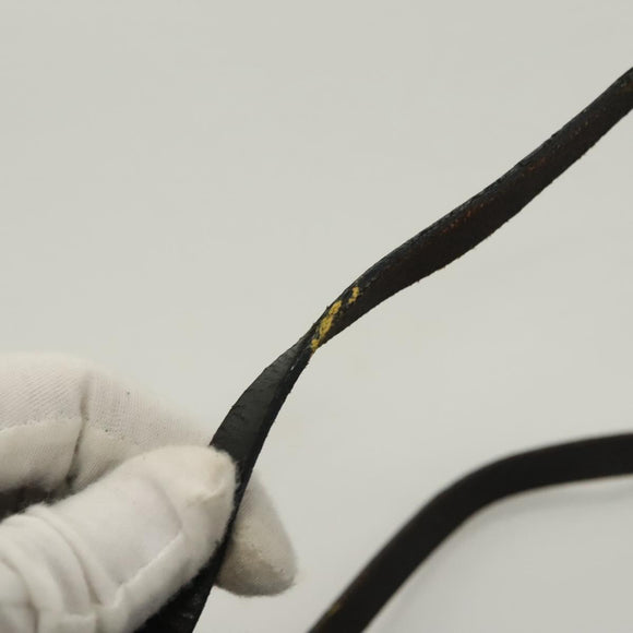 FENDI Zucca Canvas Hand Bag Black Silver Auth hk2785