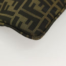 FENDI Zucca Canvas Shoulder Bag Brown Black Auth hk2786-10