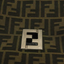 FENDI Zucca Canvas Shoulder Bag Brown Black Auth hk2786-18