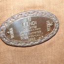 FENDI Celeria Shoulder Bag Leather Gray Silver Auth hk2788-15