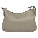 FENDI Celeria Shoulder Bag Leather Gray Silver Auth hk2788-2