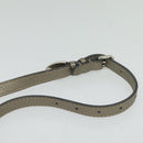 FENDI Celeria Shoulder Bag Leather Gray Silver Auth hk2788-8