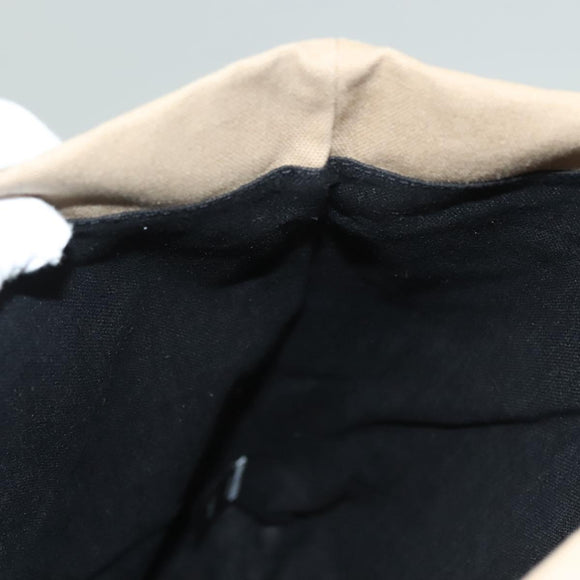 FENDI Celeria Hand Bag Canvas Beige Auth hk2789