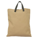 FENDI Celeria Hand Bag Canvas Beige Auth hk2789-3