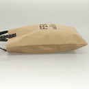 FENDI Celeria Hand Bag Canvas Beige Auth hk2789-5