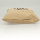 FENDI Celeria Hand Bag Canvas Beige Auth hk2789-5