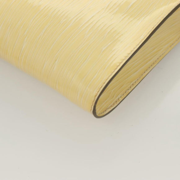 Salvatore Ferragamo Vala Chain Shoulder Bag Enamel Yellow Auth hk2804