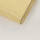 Salvatore Ferragamo Vala Chain Shoulder Bag Enamel Yellow Auth hk2804-16