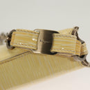 Salvatore Ferragamo Vala Chain Shoulder Bag Enamel Yellow Auth hk2804-10