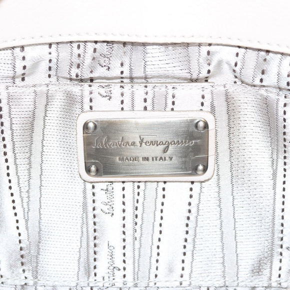 Salvatore Ferragamo Vala Chain Shoulder Bag Enamel Yellow Auth hk2804