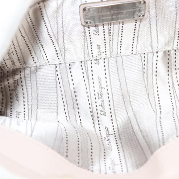 Salvatore Ferragamo Vala Chain Shoulder Bag Enamel Yellow Auth hk2804