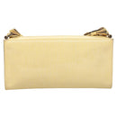 Salvatore Ferragamo Vala Chain Shoulder Bag Enamel Yellow Auth hk2804-2