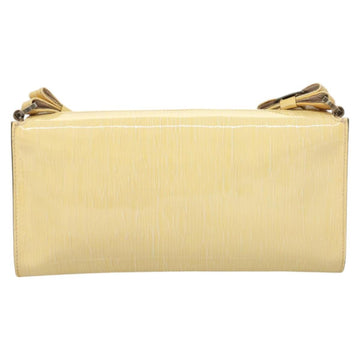 Salvatore Ferragamo Vala Chain Shoulder Bag Enamel Yellow Auth hk2804 - 0