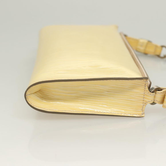 Salvatore Ferragamo Vala Chain Shoulder Bag Enamel Yellow Auth hk2804