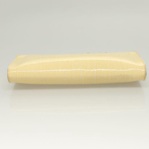 Salvatore Ferragamo Vala Chain Shoulder Bag Enamel Yellow Auth hk2804