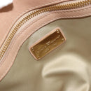 Salvatore Ferragamo Gancini Handtasche Leder Beige Gold Auth hk2805-11