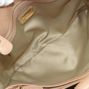 Salvatore Ferragamo Gancini Handtasche Leder Beige Gold Auth hk2805-21