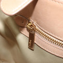 Salvatore Ferragamo Gancini Handtasche Leder Beige Gold Auth hk2805-23