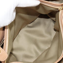 Salvatore Ferragamo Gancini Handtasche Leder Beige Gold Auth hk2805-25