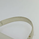 Salvatore Ferragamo Gancini Hand Bag Leather White Gold Auth hk2806-8