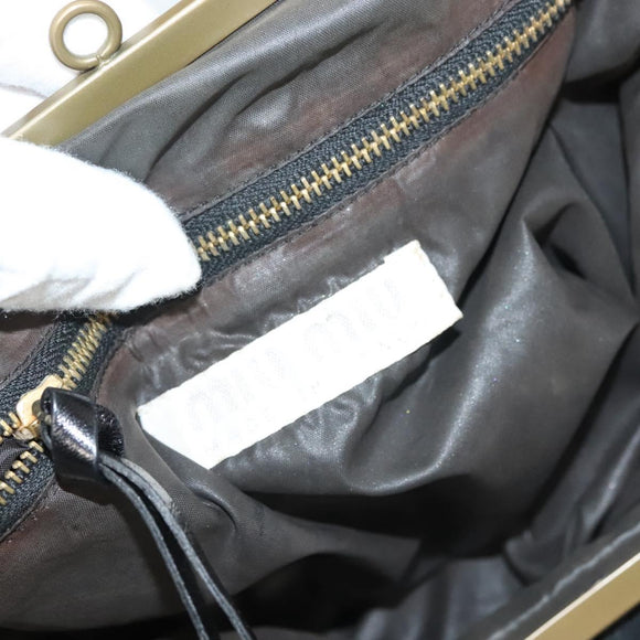 Miu Miu Shoulder Bag Cotton Black Auth hk2812