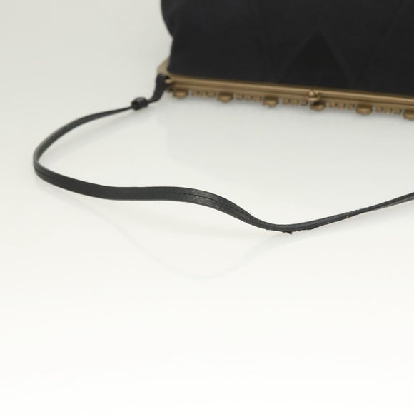 Miu Miu Shoulder Bag Cotton Black Auth hk2812