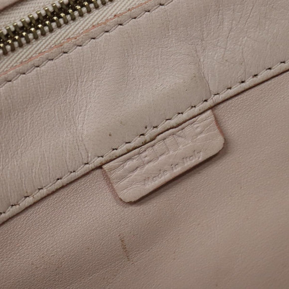 CELINE Horizontalkava Tote Bag Leather Pink Gold Auth hk2816