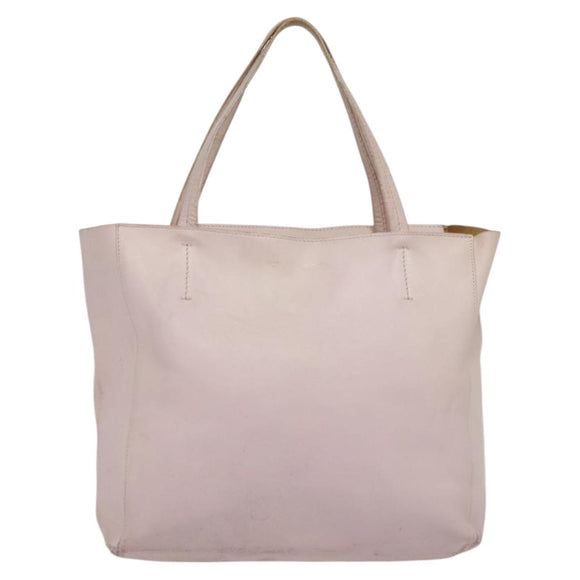 CELINE Horizontalkava Tote Bag Leather Pink Gold Auth hk2816