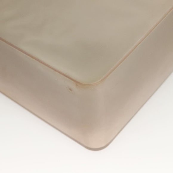 CHANEL Tote Bag Rubber Gray CC Auth hk2818