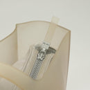 CHANEL Tote Bag Rubber Gray CC Auth hk2818-10