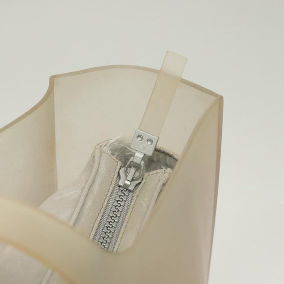 CHANEL Tote Bag Rubber Gray CC Auth hk2818