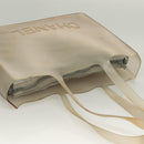 CHANEL Tote Bag Rubber Gray CC Auth hk2818-6