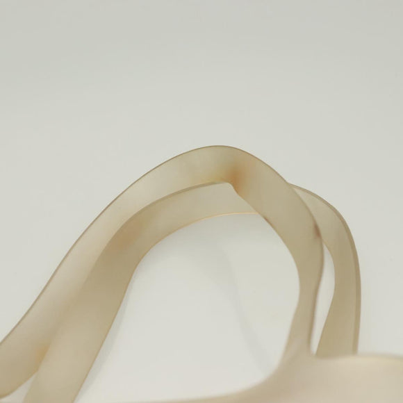 CHANEL Tote Bag Rubber Gray CC Auth hk2818