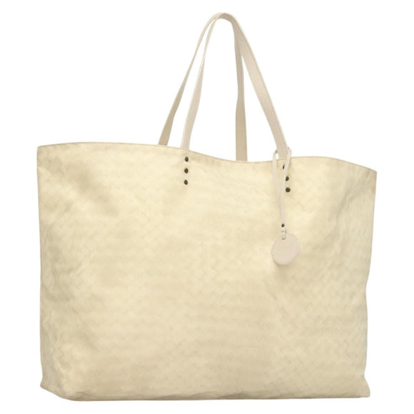 BOTTEGA VENETA Tragetasche Nylon Weiß Auth hk2820