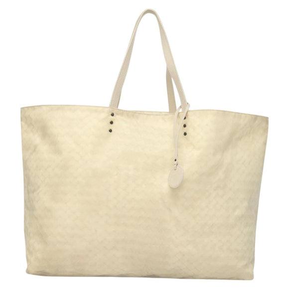 BOTTEGA VENETA Tote Bag Nylon White Auth hk2820
