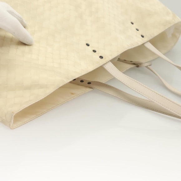 BOTTEGA VENETA Tote Bag Nylon White Auth hk2820