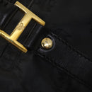 MCM Logogram Vicetos Boston Bag Nylon 2way Brown Gold Auth hk2824-14