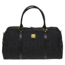 MCM Logogram Vicetos Boston Bag Nylon 2way Brown Gold Auth hk2824-2