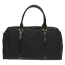 MCM Logogram Vicetos Boston Bag Nylon 2way Brown Gold Auth hk2824-3