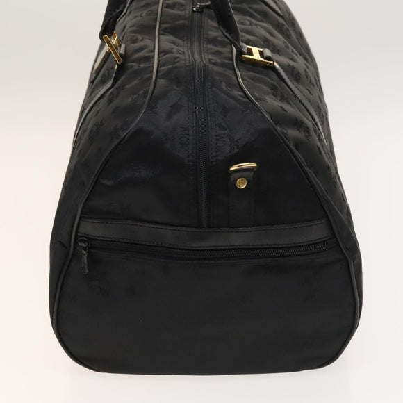 MCM Logogram Vicetos Boston Bag Nylon 2way Brown Gold Auth hk2824