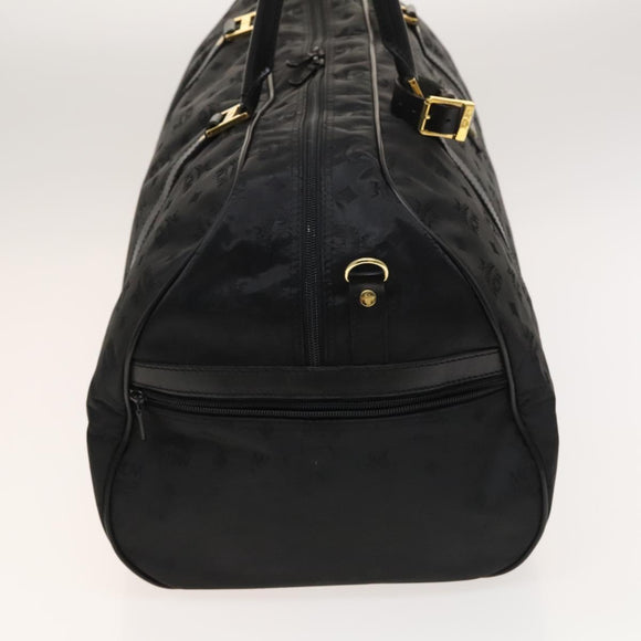 MCM Logogram Vicetos Boston Bag Nylon 2way Brown Gold Auth hk2824