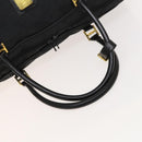 MCM Logogram Vicetos Boston Bag Nylon 2way Brown Gold Auth hk2824-7