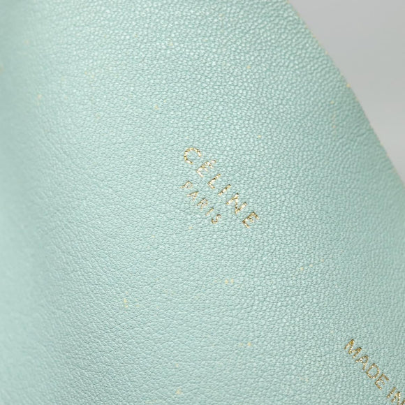 CELINE Horizontalkava Tote Bag Leather Red Light Blue Auth hk2827