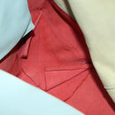 CELINE Horizontalkava Tote Bag Leather Red Light Blue Auth hk2827-19