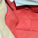 CELINE Horizontalkava Tote Bag Leather Red Light Blue Auth hk2827-20